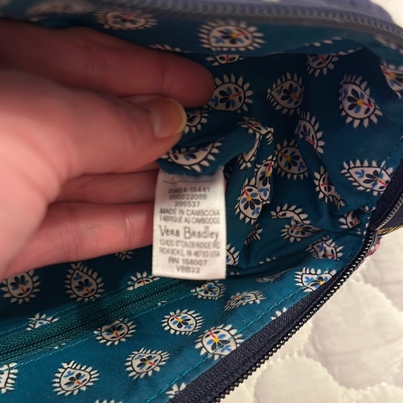 Vera Bradley Plaid Shoulder Bag - Navy, Red, Green - Picture 2 of 6